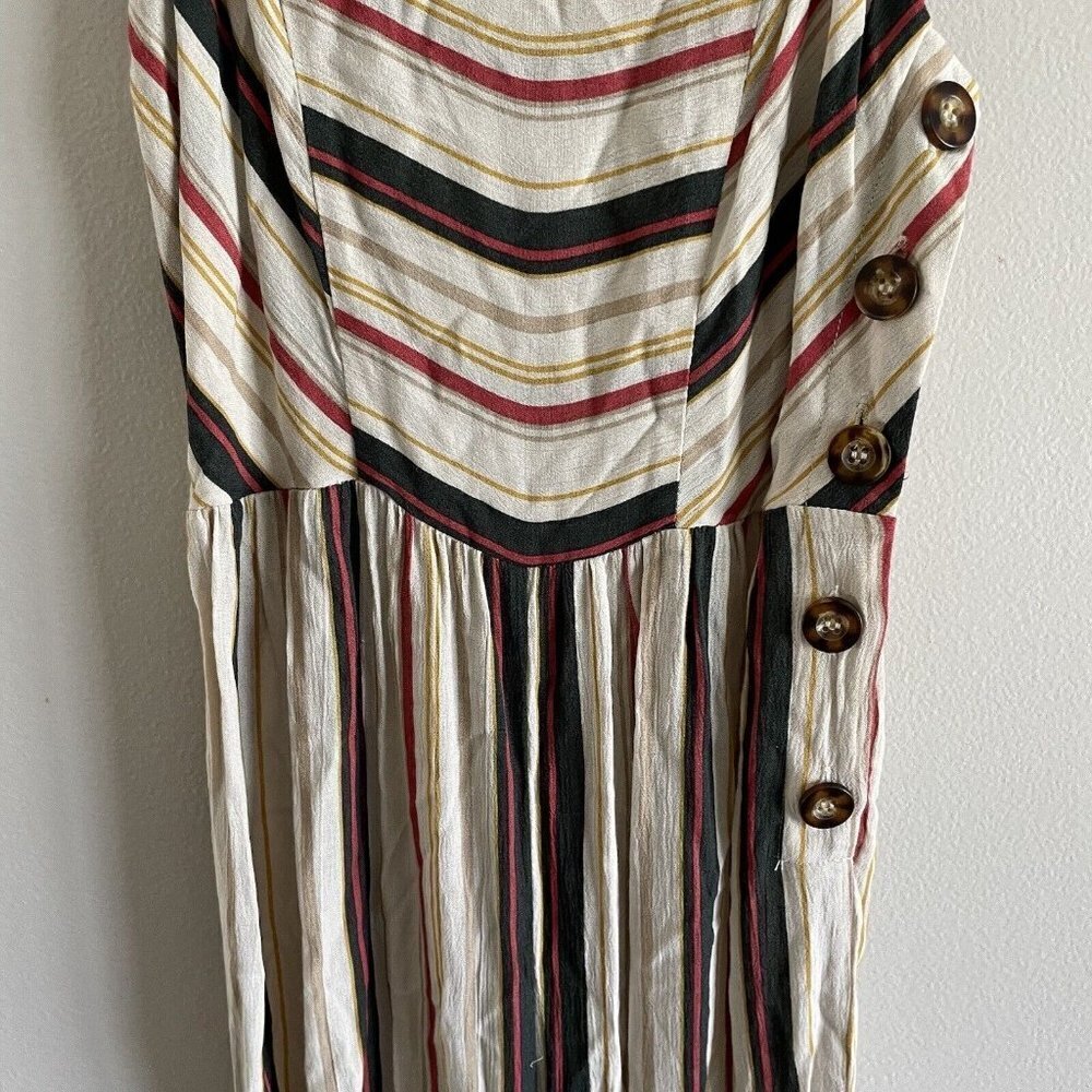 Tilly’s Mimi Chica Women SZ S Off White Striped Strappy Sleeveless Jumpsuit NWT - Picture 4 of 10